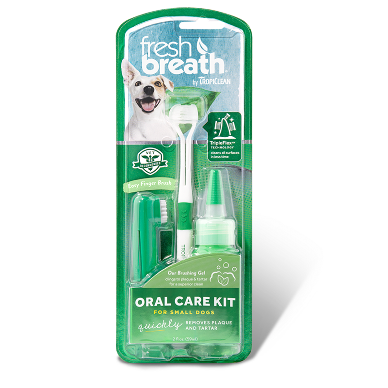Tropiclean Fresh Breath Kit de Cuidado Bucal para Perros (pequeño / mediano