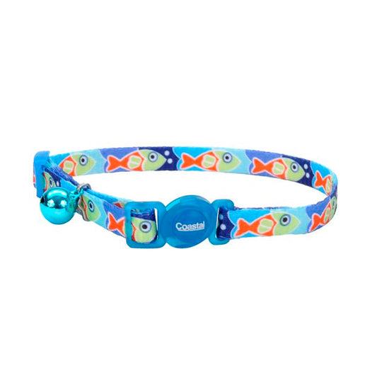 COLLAR PARA GATO SAFE CAT – AZUL CON PECES