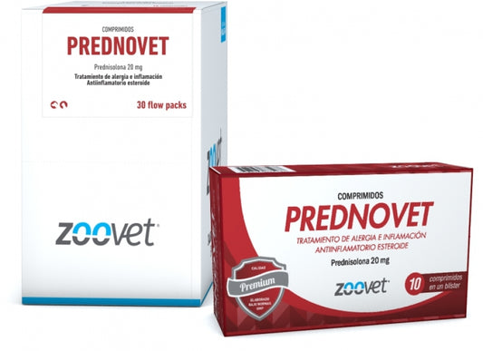 PREDNOVET Prednisolona 20 mg (Antiinflamatorio esteroide)