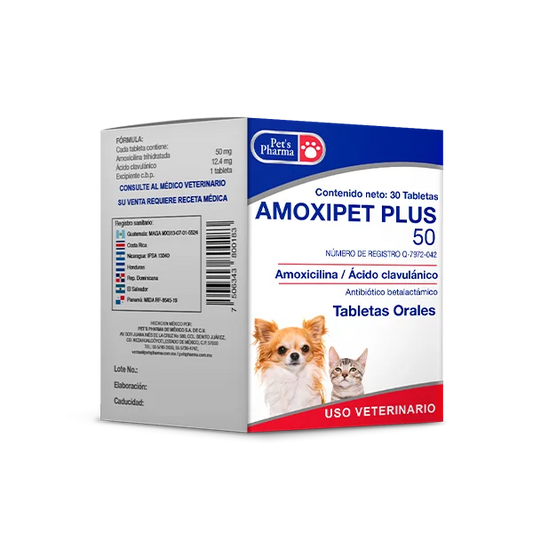 AMOXIPET PLUS 50 30 TABS (Antibiótico)