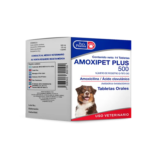 AMOXIPET PLUS 500 14 TABS (Antibiótico)