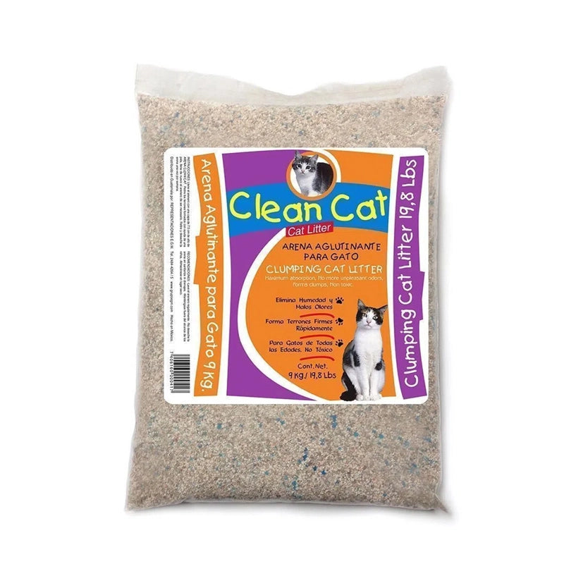 ARENA PARA GATOS CLEAN CAT AGLUTINANTE Y AROMATIZADA