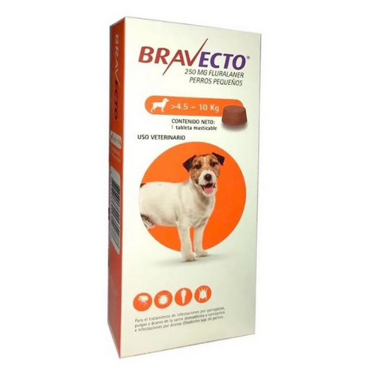 Bravecto 250 mg (9.9 lb - 22 lb)