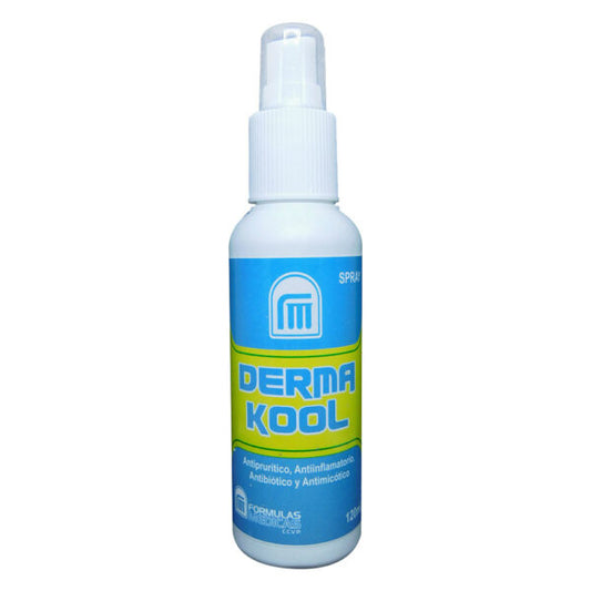 Derma Kool Spray 120ml (Antiinflamatorio, Antipruritico, Antibiótico, Antimicótico)