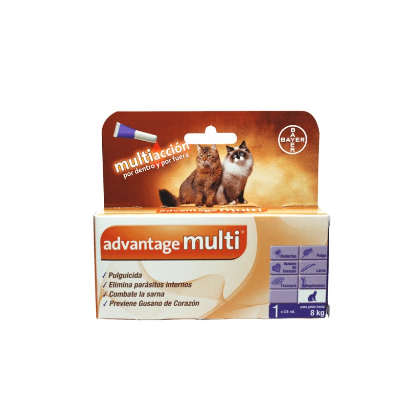 ADVANTAGE MULTI GATO 0.8 ML ARRIBA DE 4 KG (1 Pipeta)