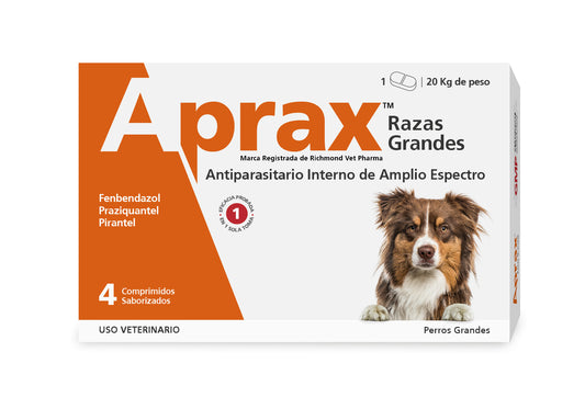APRAX Razas Grandes 4 comprimidos