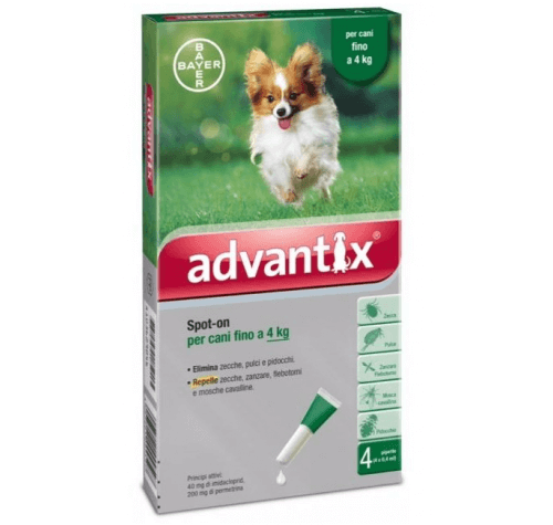 ADVANTIX DOG 0,4 ML HASTA 4 KG (4 UNIDADES)