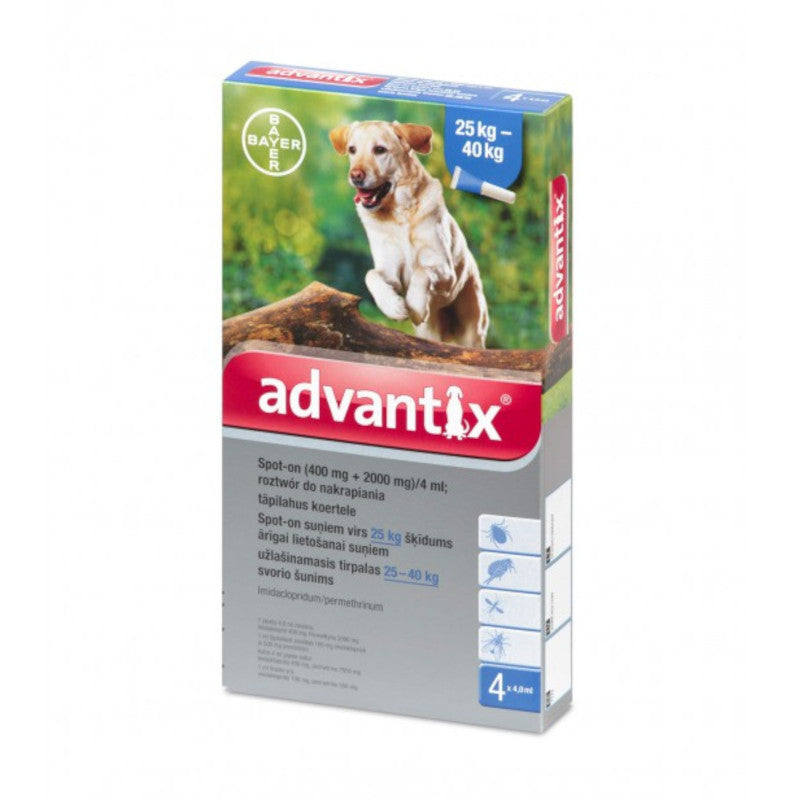 ADVANTIX DOG 4 ML  De 25 a 40 kg (4 UNIDADES)