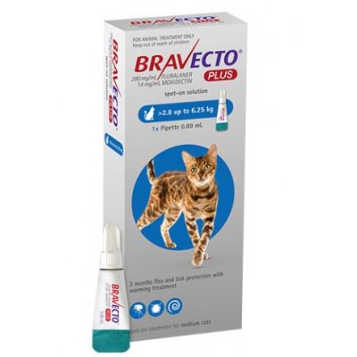 Bravecto Plus Cat 250mg (6.2 lb - 13.8 lb)