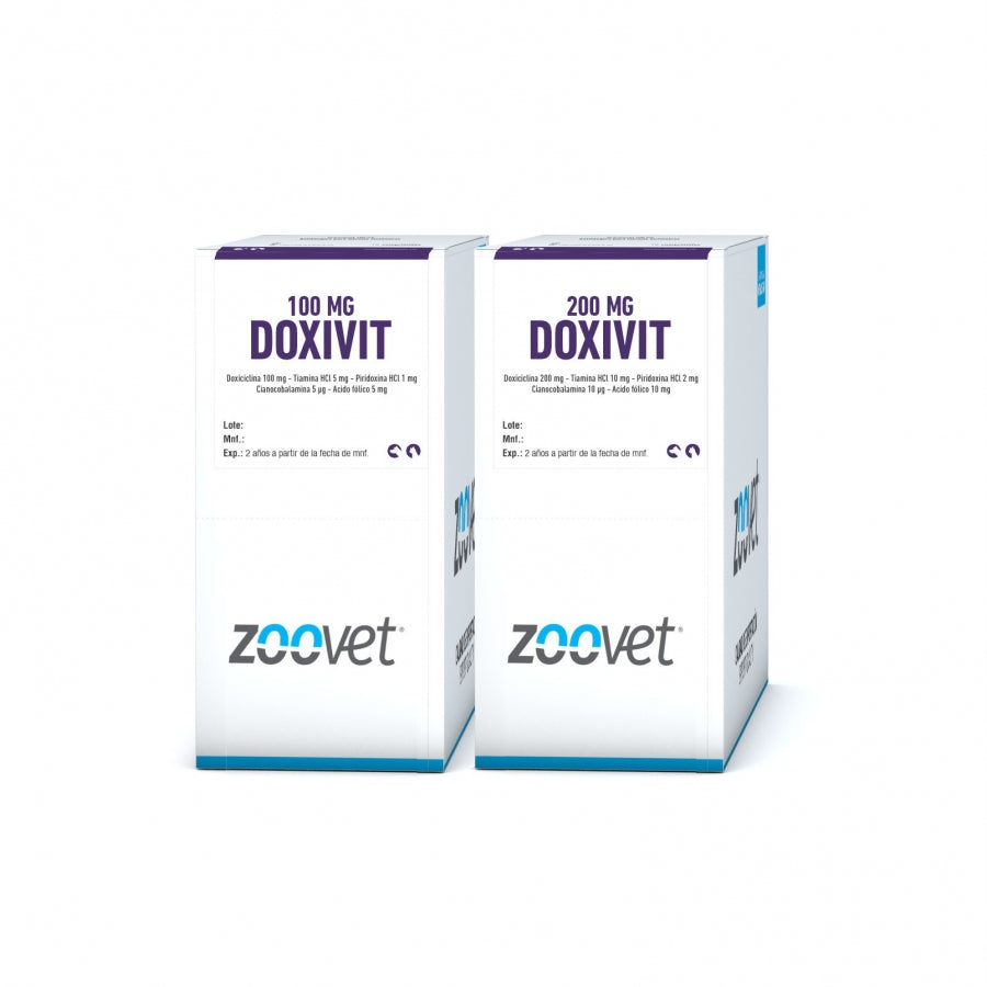 DOXIVIT 10 TABLETAS 100mg (Antibiótico - Vitamínico)