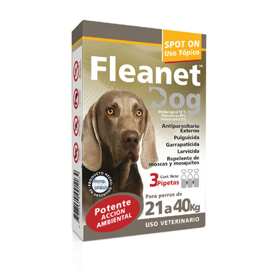 FLEANET Dog 21-40 kg (3 pipetas)