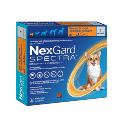 ANTIPULGAS NEXGARD SPECTRA XS PERROS 2-3.5 kg